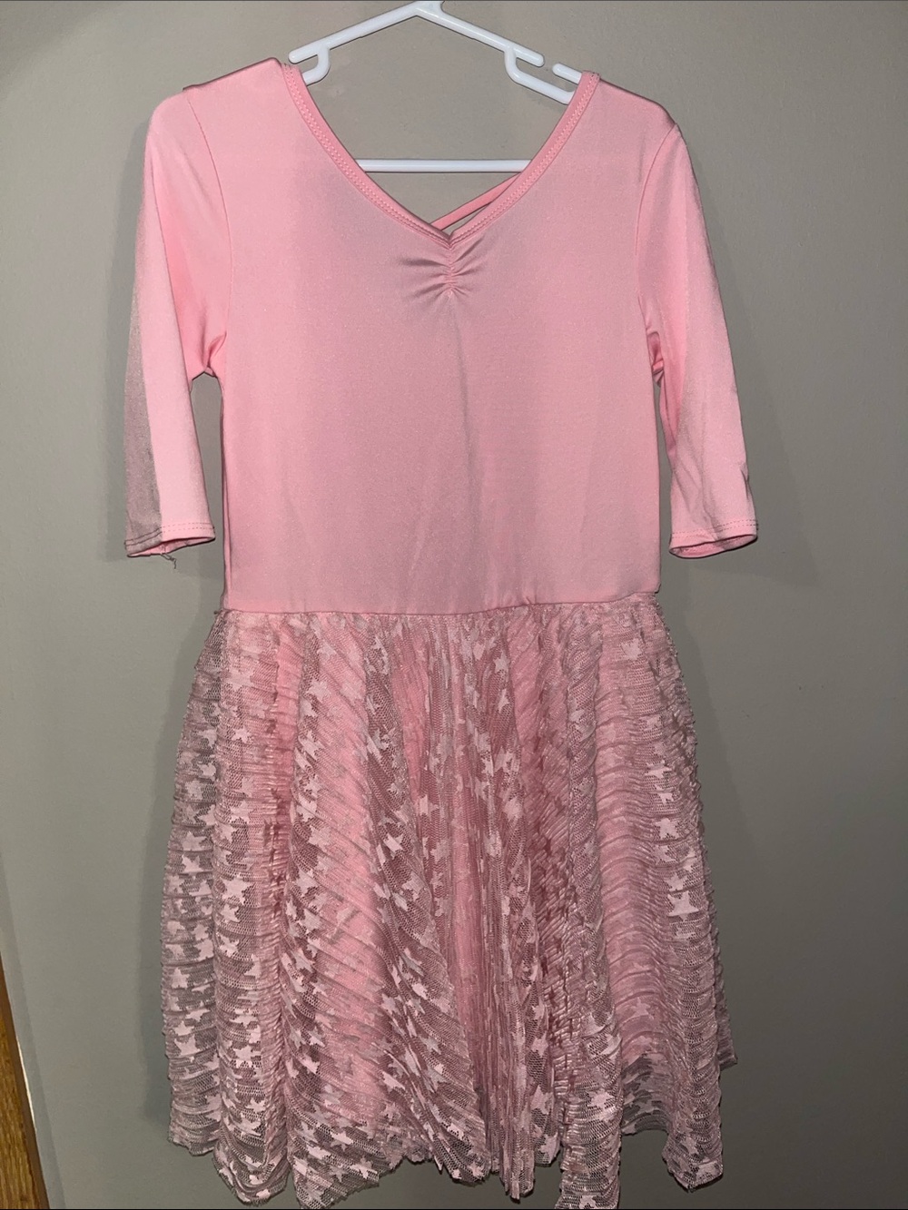 Dot Dot Smile Girls Pink Star Mesh Skater Dress